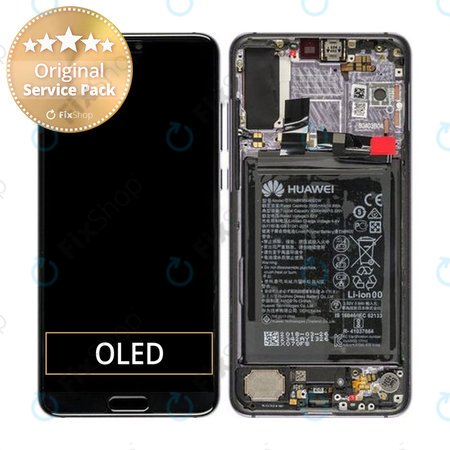 Huawei P20 Pro CLT-L29, CLT-L09 - LCD zaslon + zaslon osjetljiv na dodir + okvir + baterija (Twilight) - 02351WTU