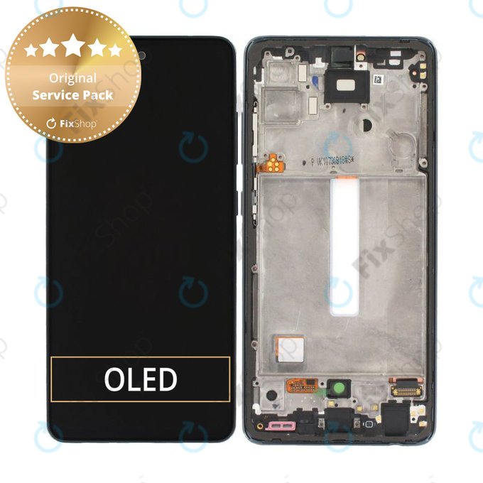 Samsung Galaxy A52 A525F, A526B - LCD zaslon + zaslon osjetljiv na dodir + okvir (Fantastična crna) - GH82-25524A GH82-25526A, GH82-25754A, GH82-25602A Originalni servisni paket