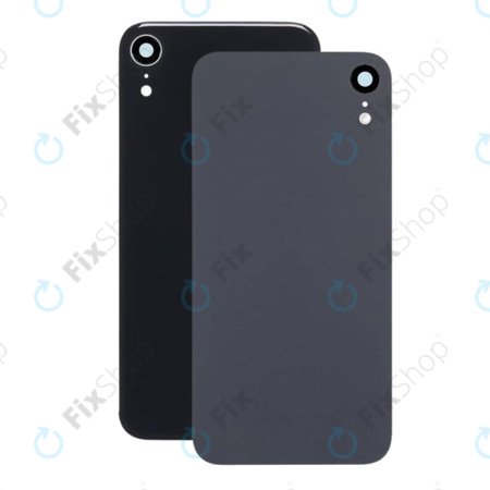 Apple iPhone XR - Staklo stražnjeg kućišta + leća kamere (crno)