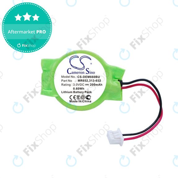 Rezervna baterija za Dell Latitude E6320, 200mAh, Lithium, 3V, 077-A00, HQ