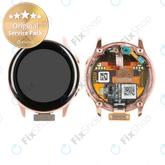 Samsung Galaxy Watch Active R500 - LCD zaslon + zaslon osjetljiv na dodir + okvir (zlatni) - GH82-18797D Originalni servisni paket