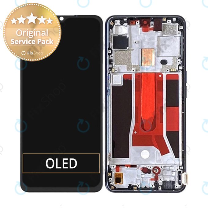 Oppo A91 - LCD zaslon + staklo osjetljivo na dodir + okvir - REF-OPPOA9101 Originalni servisni paket
