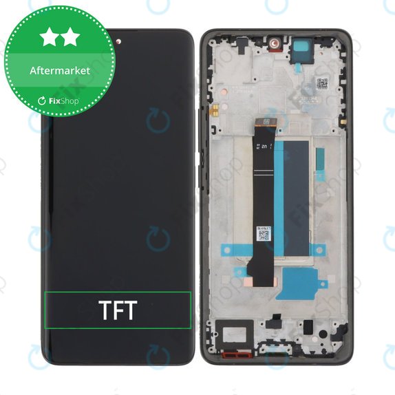 Xiaomi Redmi Note 13 Pro+ 23090RA98C - LCD zaslon + zaslon osjetljiv na dodir + okvir (Fushion Black) TFT