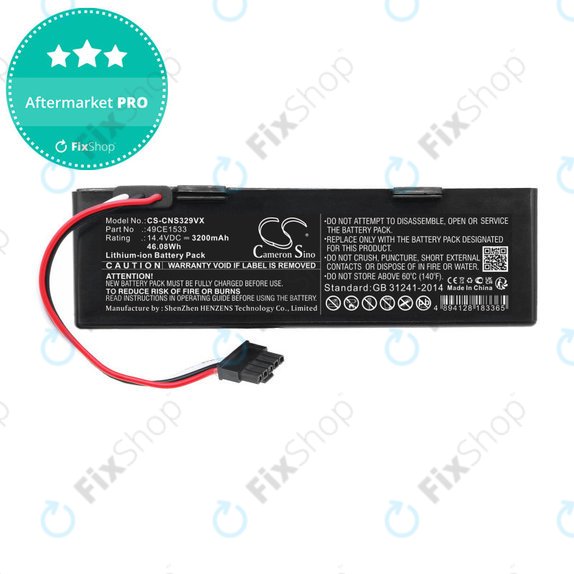 Baterija za ETA Navaggio 2228, Cecotec Conga 3290, 3490, 3890, 3200mAh, Li-Ion, 14.4V, 49CE1533, HQ