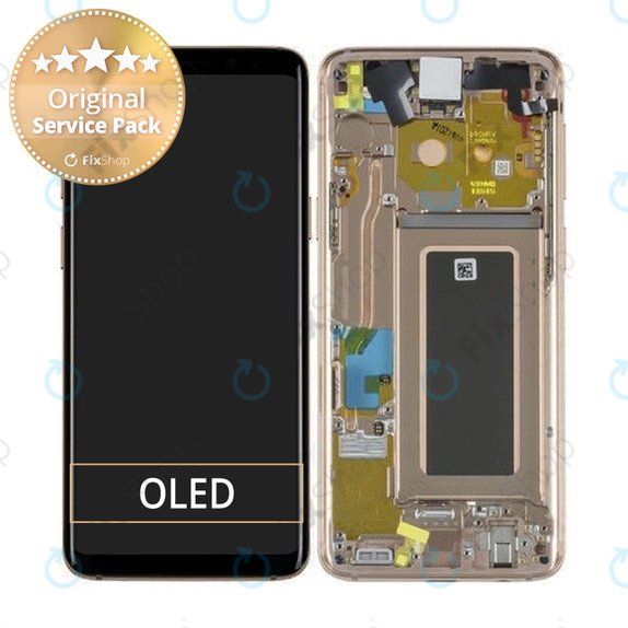 Samsung Galaxy S9 G960F - LCD zaslon + zaslon osjetljiv na dodir + okvir (Sunrise Gold) - GH97-21696E, GH97-21697E Originalni servisni paket