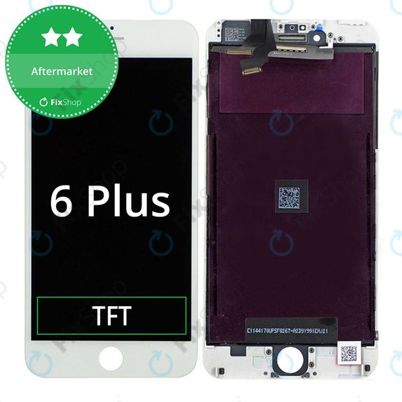 Zaslon za iPhone 6 Plus, White, Dodirni ekran s okvirom