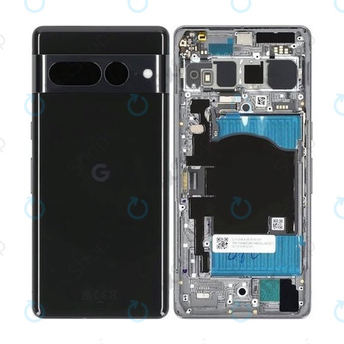 Google Pixel 7 Pro GP4BC GE2AE - Stražnje Maska (obsidian) - G949-00295-01 originalni servisni paket