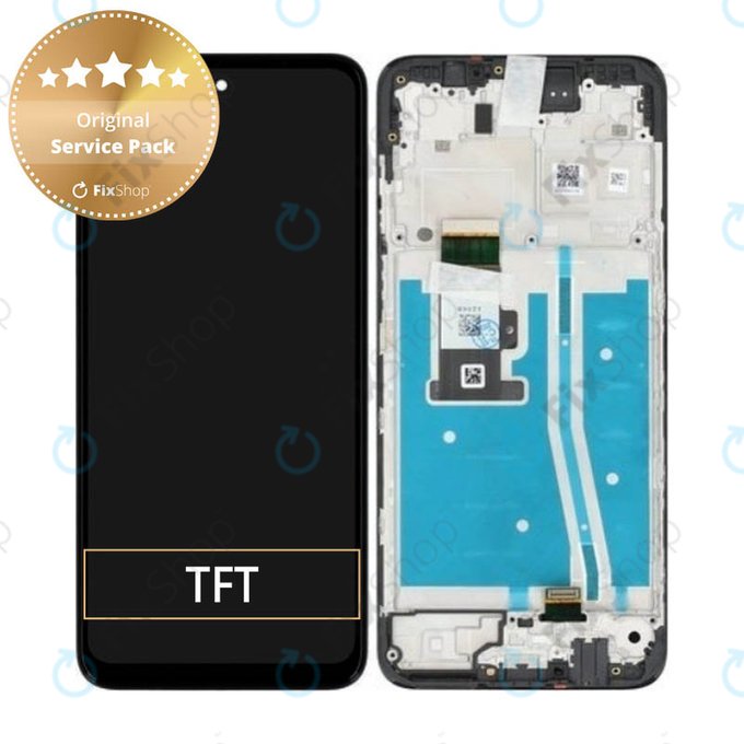 Motorola Moto G53 5G - LCD zaslon + zaslon osjetljiv na dodir + okvir (crni) - 5D68C22150 Originalni servisni paket