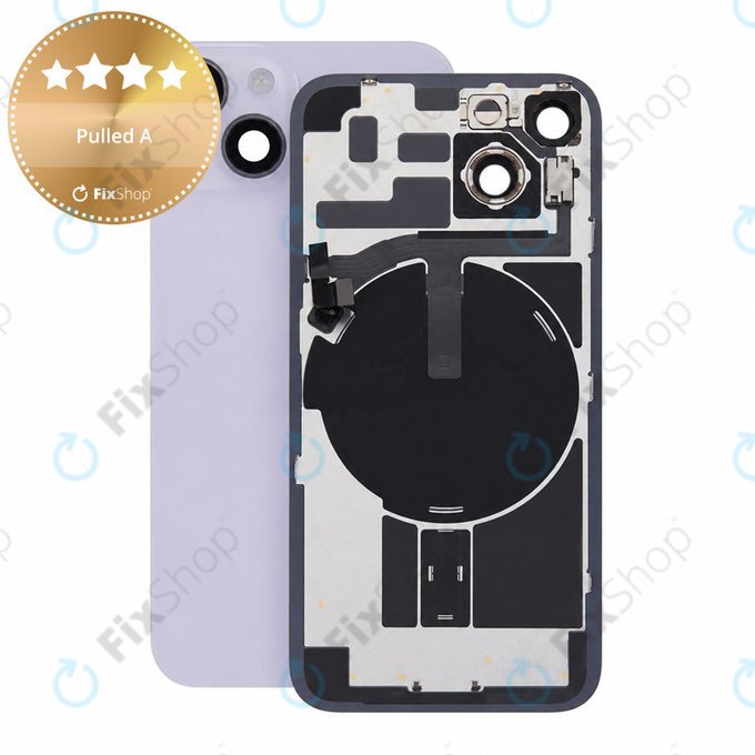 Staklo stražnjeg kućišta za iPhone 14, Purple, Pulled A