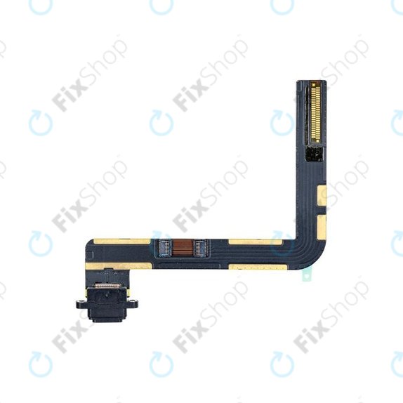 Apple iPad (7. generacija 2019., 8. generacija 2020., 9. generacija 2021.) - Konektor za punjenje + savitljivi kabel (crni)