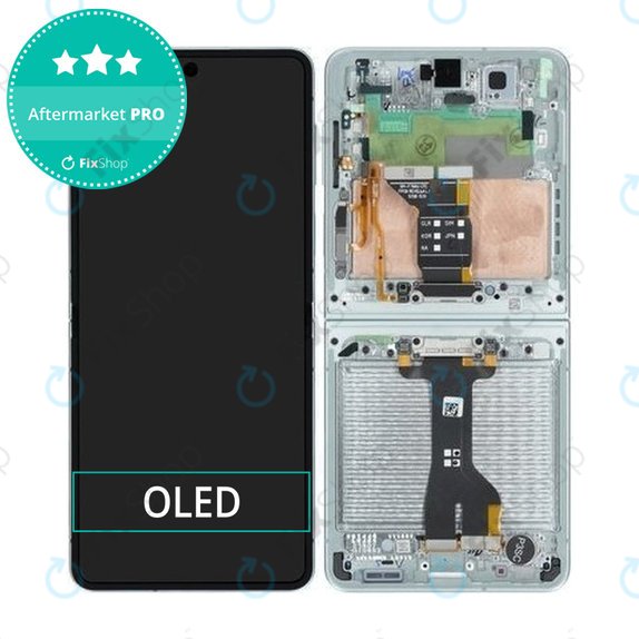 Samsung Galaxy Z Flip 7 F766B - LCD zaslon + zaslon osjetljiv na dodir + okvir (Mint) OLED