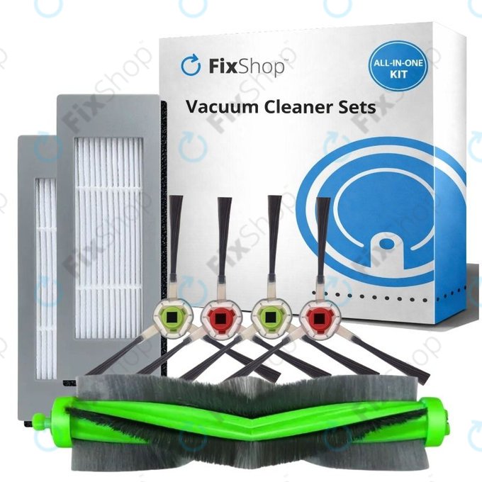 Set rezervnih dijelova za iRobot Roomba Combo 1138, Ecovacs Deebot Ozmo 930 (1x Glavna četka, 2x Filteri, 2 para bočnih četki)