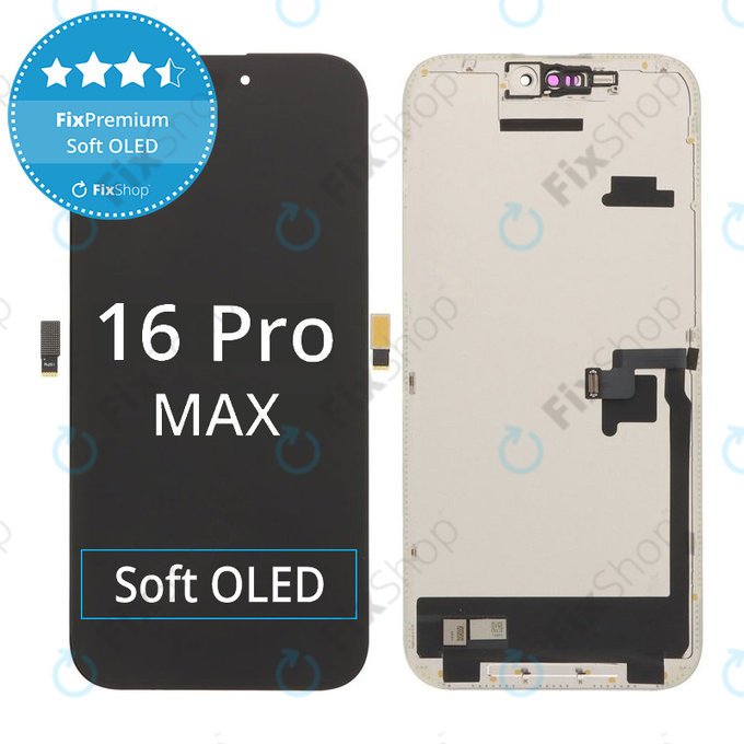 Apple iPhone 16 Pro Max - LCD zaslon + zaslon osjetljiv na dodir + okvir Soft OLED FixPremium