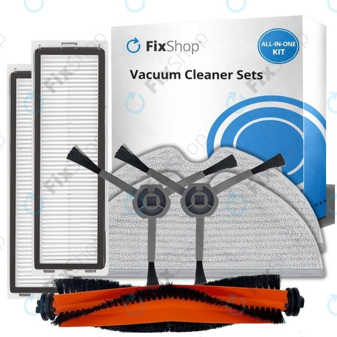 Set rezervnih dijelova za Xiaomi Dreame Bot L10 Pro, D9, D9 Pro, D9 Max, Trouver LDS (1x Glavna četka, 2x Filteri, 2x Bočne četke, 2x Krpice za mop)