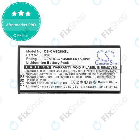 Baterija za Cat B26, 1350mAh, Li-Ion, 3.7V, B26, HQ