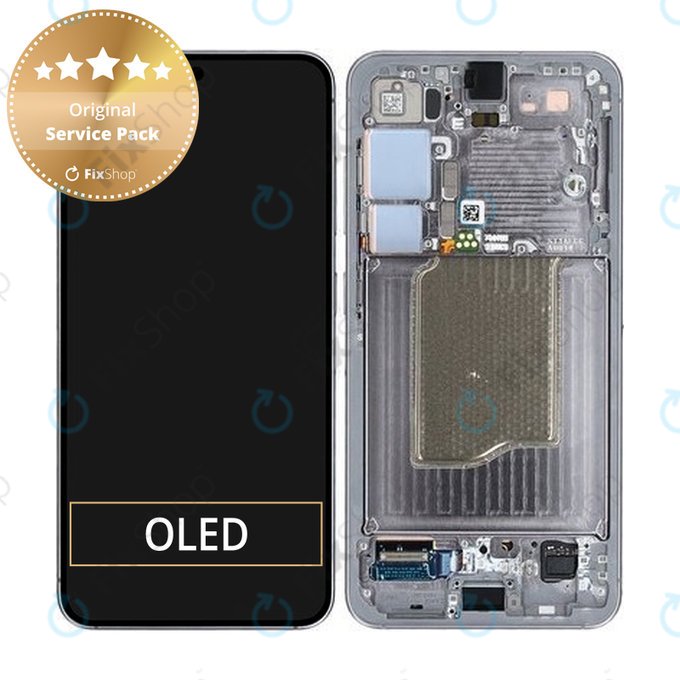 Samsung Galaxy S25 - LCD zaslon + zaslon osjetljiv na dodir + okvir (Silver Shadow) - GH82-36329A Genuine Service Pack