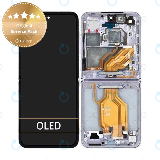 Xiaomi Mix Flip 2405CPX3DC - LCD zaslon + zaslon osjetljiv na dodir + okvir (Purple) - 560003000N800 Genuine Service Pack