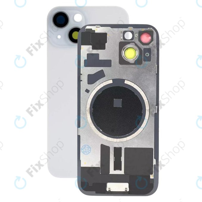 Apple iPhone 15 - Stražnje staklo kućišta + staklo kamere + metalni okvir + magsafe magnet (Blue)