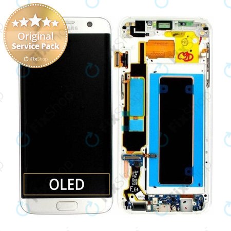 Samsung Galaxy S7 Edge G935F - LCD zaslon + zaslon osjetljiv na dodir + okvir (bijeli) - GH97-18533D, GH97-18594D, GH97-18767D Originalni servisni paket