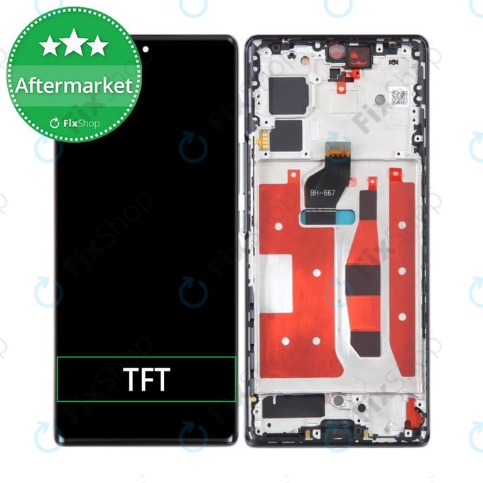 Honor 70 FNE-AN00 - LCD zaslon + zaslon osjetljiv na dodir + okvir (ponoćno crna) TFT