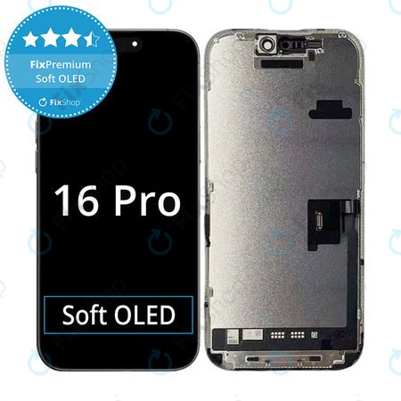 Apple iPhone 16 Pro  - LCD zaslon + zaslon osjetljiv na dodir + okvir Soft OLED FixPremium
