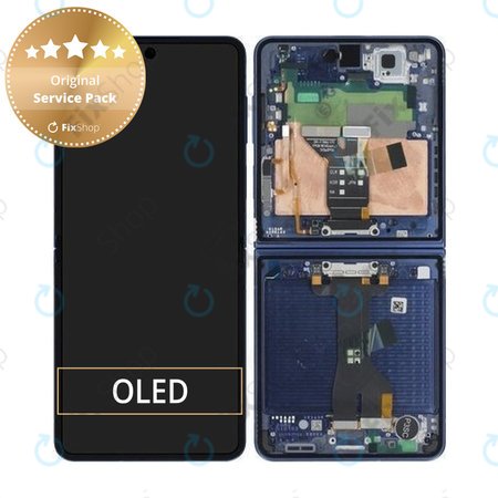 Samsung Galaxy Z Flip 7 F766B - LCD zaslon + zaslon osjetljiv na dodir + okvir (Blue Shadow) - GH82-37581A Genuine Service Pack