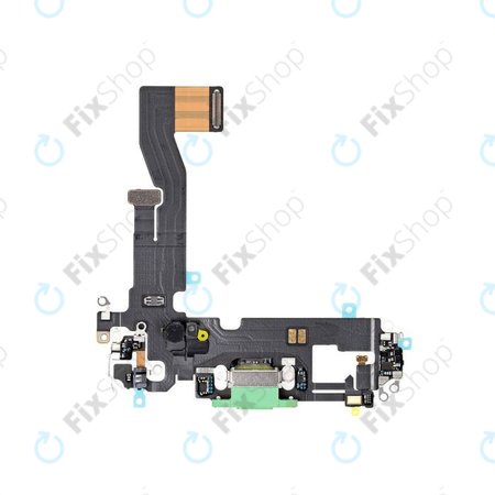 Apple iPhone 12, 12 Pro - Konektor za punjenje + fleksibilni kabel (zeleni)