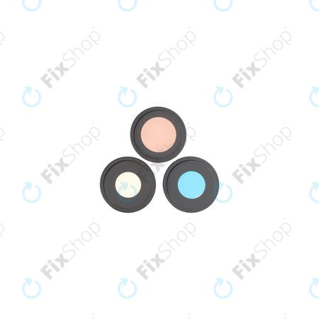 Apple iPhone 16 Pro, 16 Pro Max - Staklo zadnje kamere s okvirom (Black Titanium) - 3 kom