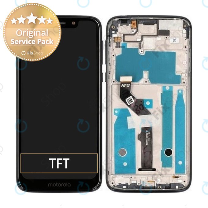 Motorola Moto G7 Play - LCD zaslon + zaslon osjetljiv na dodir + okvir (crni) - 5D68C13298 Originalni servisni paket
