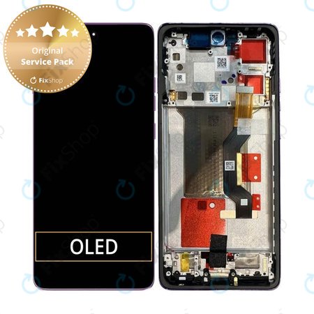 Motorola Edge 60 Pro - LCD zaslon + zaslon osjetljiv na dodir + okvir (Sparkling Grape) - 5D68C30047 Genuine Service Pack
