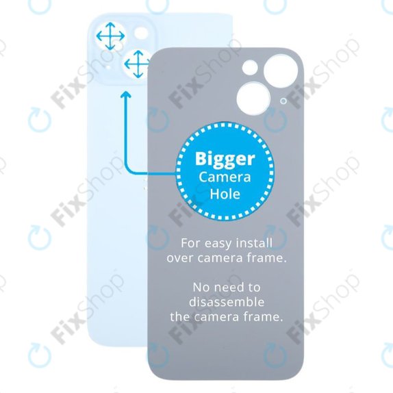 Apple iPhone 15 Plus - Staklo stražnjeg kućišta s većom rupom za kameru (Blue)