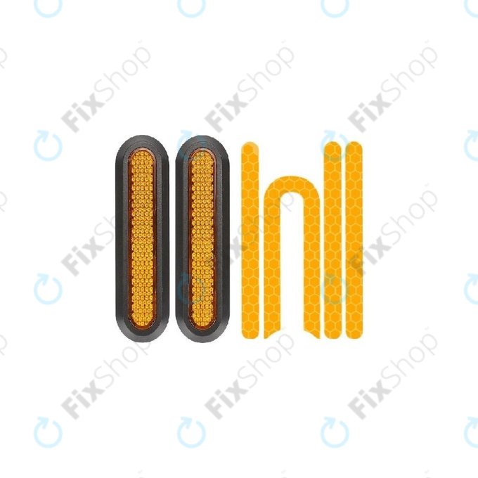 Xiaomi Mi Electric Scooter 1S, 2 M365, Essential, Pro, Pro 2 - Bočna dekoracija stražnjeg kotača + reflektirajuća traka (Yellow)