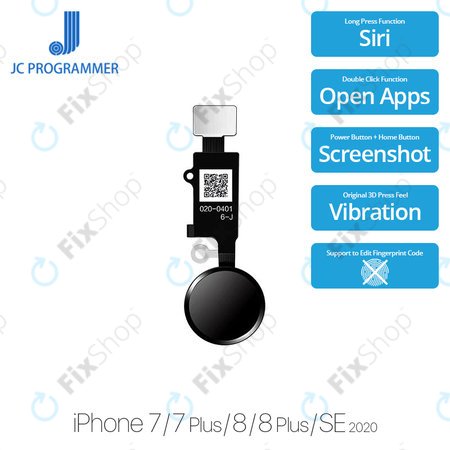 Apple iPhone 7, 7 Plus, 8, 8 Plus, SE (2020), SE (2022) - Tipka Home JCID 6 Gen (Space Gray, Black)
