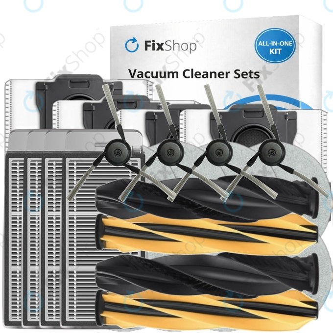 Set rezervnih dijelova za Dreame X50 Ultra, L50 Ultra, L40s Ultra, L40s Pro Ultra, X50 Master, Mova V50 (2 para glavnih četki, 4x Filter, 4x Bočna četka, 8x Krpa za brisanje, 4x Vrećica za prašinu)