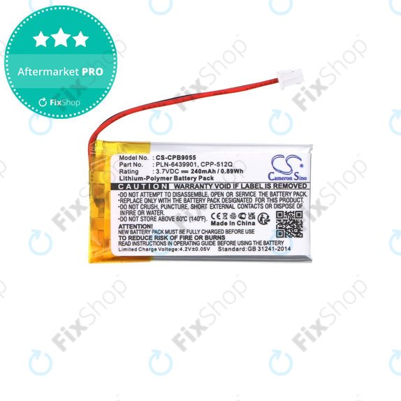Baterija za Plantronics, Avaya, 240mAh, Li-Pol, 3.7V, 65358-01, HQ