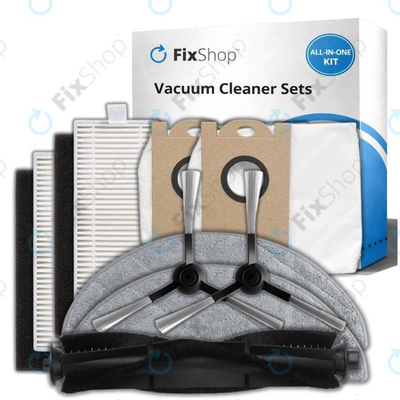 Set rezervnih dijelova za Xiaomi Viomi S9, Proscenic M7 Pro, M7 Max, M8 Pro (1x Glavna četka, 2x Filter, 2x Bočna četka, 2x Krpa za brisanje, 2x Vrećice za prašinu)