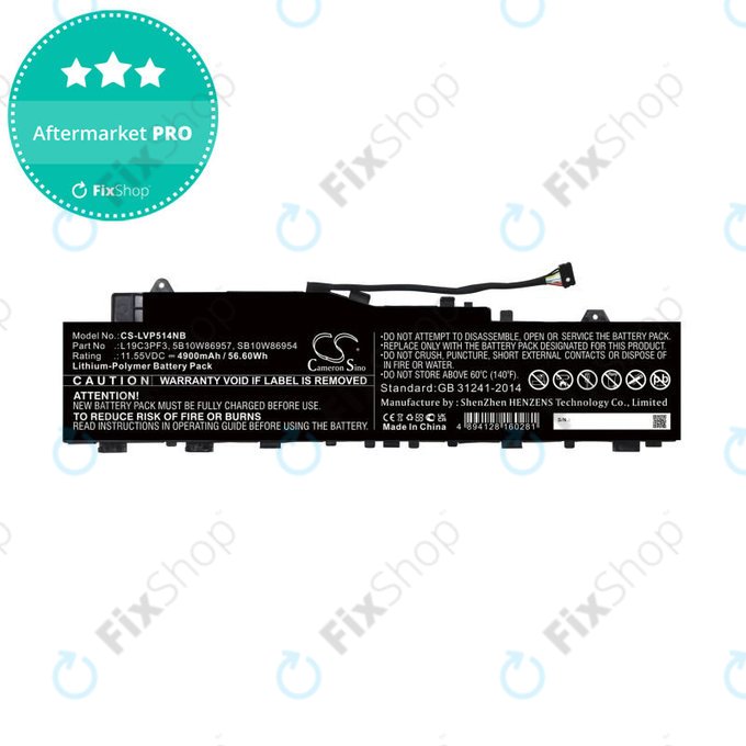 Baterija za Lenovo Ideapad 5 14, Xiaoxin Air 14 2020, 4900mAh, Li-Pol, 11.55V, 5B10W86957, HQ
