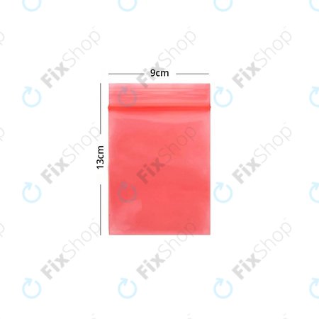 ESD antistatična vrečka z zadrgo (Red) - 9x13cm 100 kosov