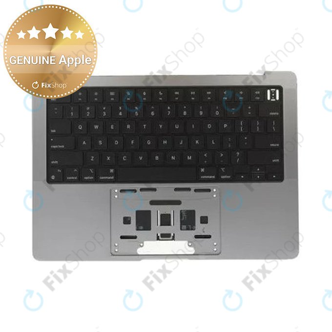 Gornji okvir tipkovnice za MacBook Pro 14", A2442 (2021), A2779 (2023), s US tipkovnicom i baterijom, Space Gray, 661-32210, Genuine Apple