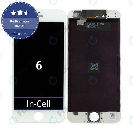 Apple iPhone 6 - LCD zaslon + zaslon osjetljiv na dodir + okvir (bijeli) In-Cell FixPremium