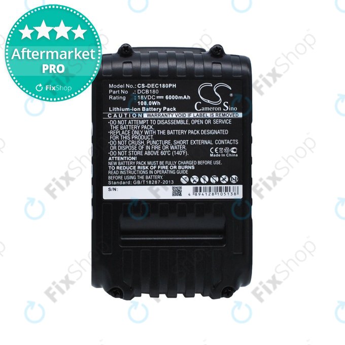 Dewalt CL-serija, DC-serija - Baterija DCB18x / DCB20x Li-Ion 18V 6000mAh HQ