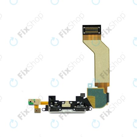Apple iPhone 4S - Konektor za punjenje + mikrofon + savitljivi kabel (bijeli)