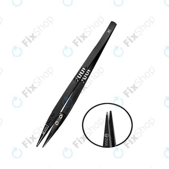 Pinceta, ESD sigurna s ravnim keramičkim vrhom, 2UUL TW32