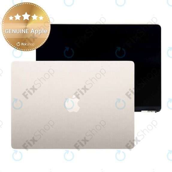 LCD zaslon za MacBook Air 13", A3240 (2025), s prednjim staklom i pokrovom, Starlight, 661-50104, Genuine Apple