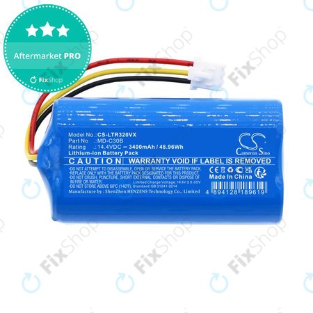 Baterija za Blaupunkt BlueBot XSMART, 3400mAh, Li-Ion, 14.4V, BPK-VCBB1XB, Xboost, D071-INR-CH-4S1P, HQ