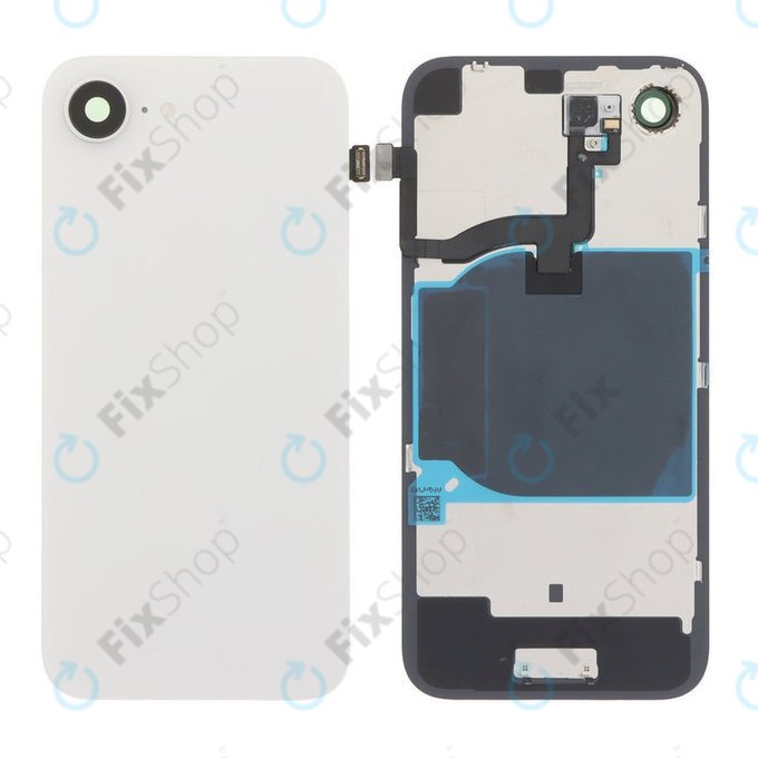 Apple iPhone 16e - Stražnje staklo kućišta + staklo kamere + metalni okvir + Magsafe magnet (White)