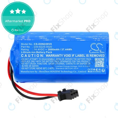 Baterija za Lenovo, Neebo, Prixton, Ecovacs, Ultenic, 2600mAh, Li-Ion, 14.4V, 220-6225-0020, HQ
