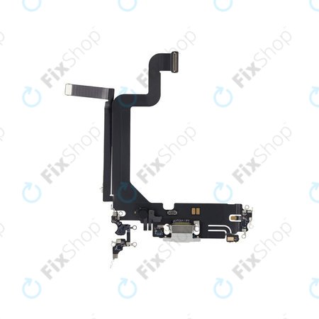 Apple iPhone 14 Pro Max - Konektor za punjenje + savitljivi kabel (srebrni)