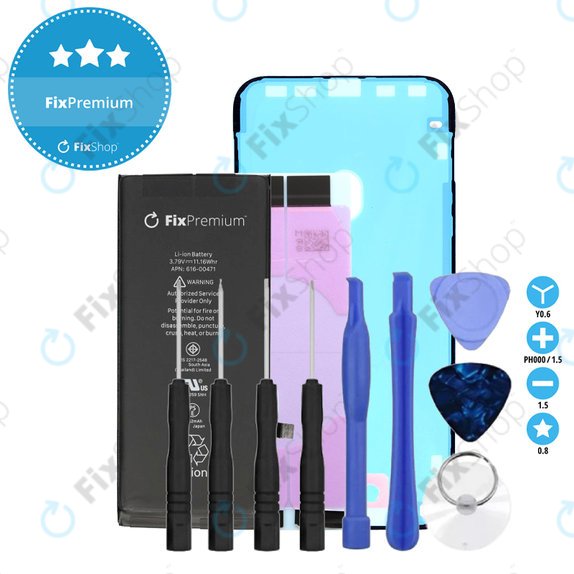 Baterija za iPhone XR, 2942mAh, Ljepilo (Adhesive), Alati, FixPremium
