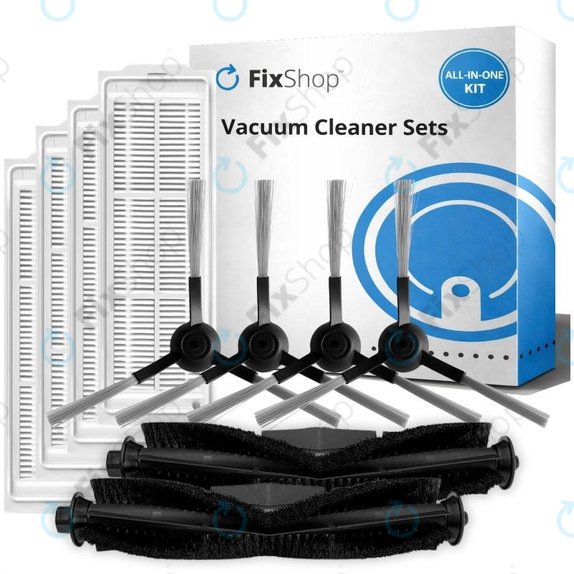Set rezervnih dijelova za Xiaomi Viomi V3 MAX (2x Glavne četke, 4x Filteri, 4x Bočne četke)
